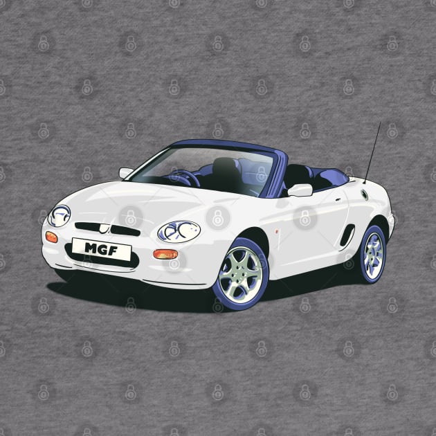 MG MGF Car in White by Webazoot